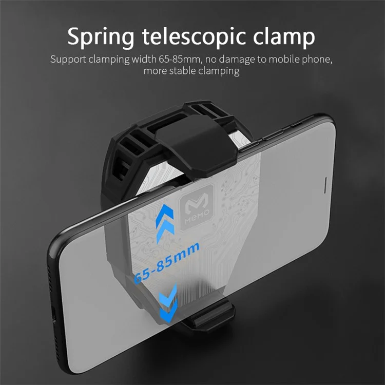 MEMO DL06 leichter Handyradiator Tragbarer Mobiltelefon-Kühler Kühlventilator zum Spielen von Spielen und Anschauen von Videos - Schwarz