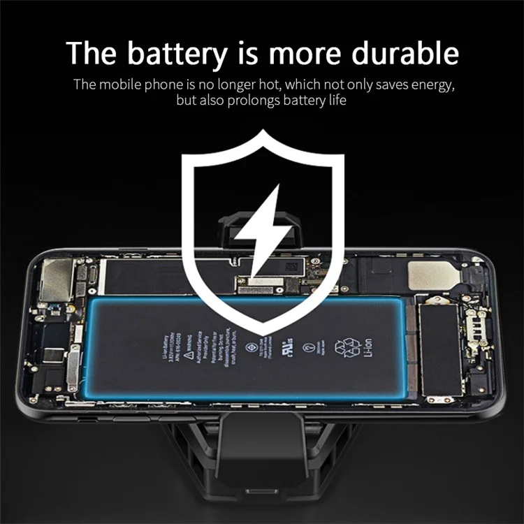 MEMO DL06 leichter Handyradiator Tragbarer Mobiltelefon-Kühler Kühlventilator zum Spielen von Spielen und Anschauen von Videos - Schwarz