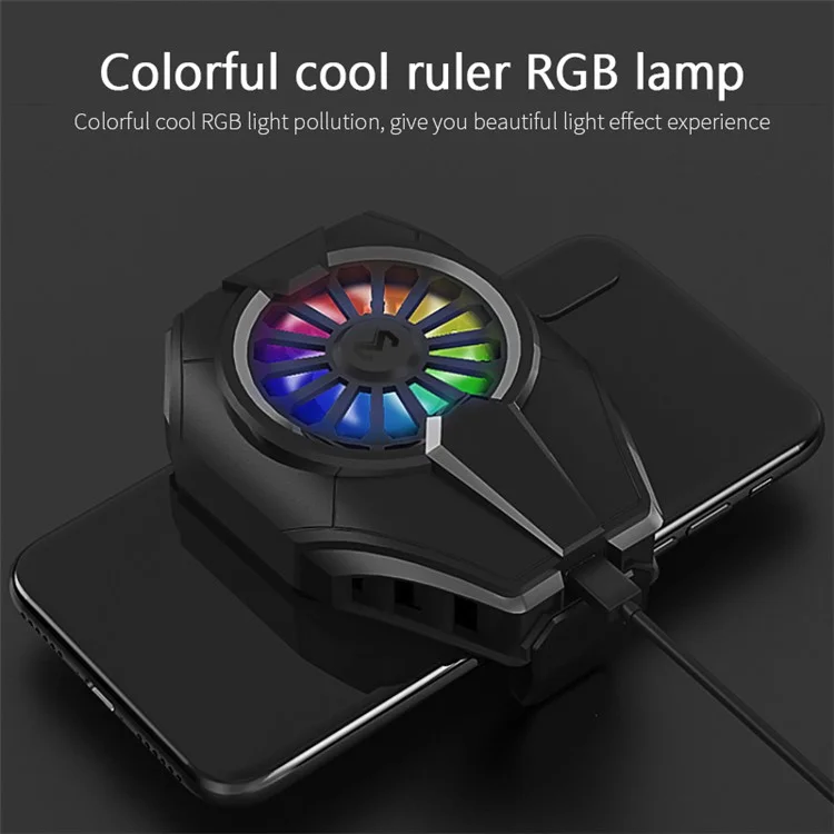 MEMO DL06 Lightweight Cell Phone Radiator Portable Mobile Phone Cooler Cooling Fan for Playing Games Watching Videos - Black