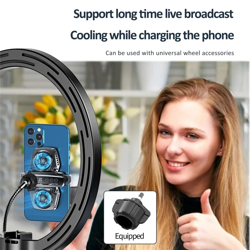K4 Digital Display Handykühlgeräte Tragbare Rückclip Mobiltelefon Kühler mit RGB-Beleuchtung für Spiele, Live-Streaming - Tarnfarbe 