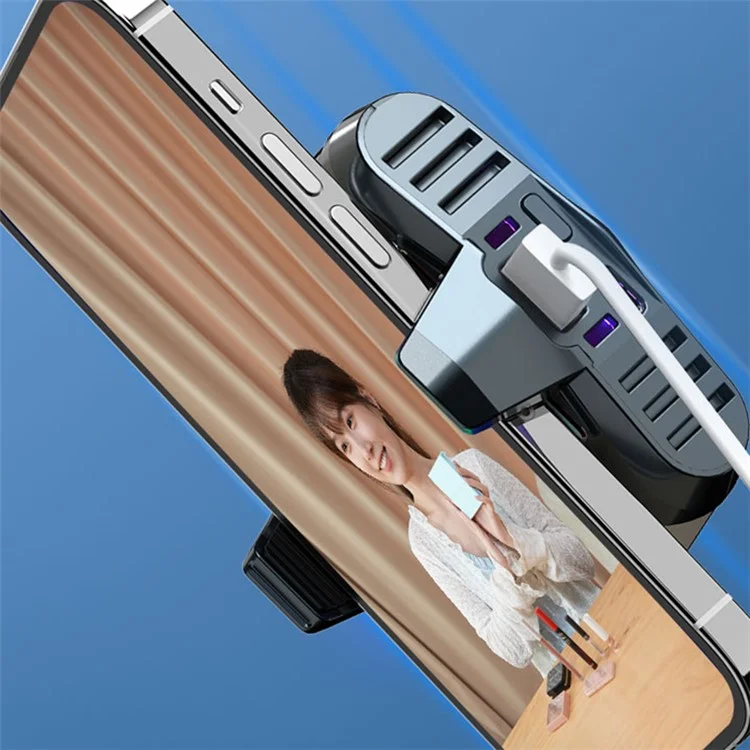 S1  Phone Cooler Semi-Conductor Cellphone Radiator Digital Display Cooling Fan with Back Clip