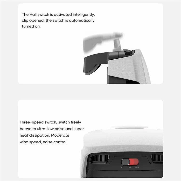 ONEPLUS PCV02 18W Phone Cooler for 70-82mm Width Phone PC+Aluminum Alloy+Silicone Cellphone Radiator - White