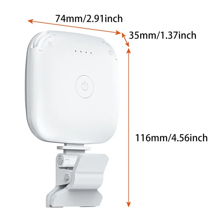 V15 Phone Laptop Video Conference Live Streaming Fill Lamp Mini Clip-On Portable LED Fill Light - White