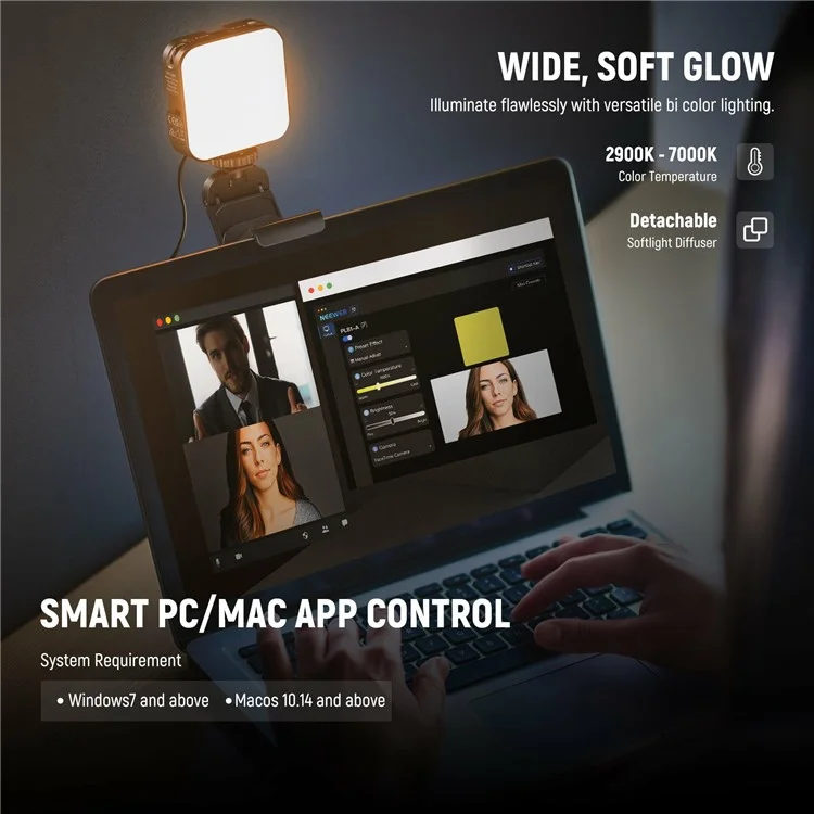 NEEWER PL81 Pro Portable LED Video Light 2900K-7000K Light Streaming Professionnel