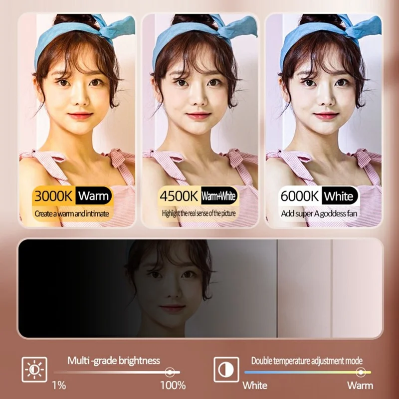 XJ71 Mobile Phone Laptop Clip-on Light Video Conference Fill Light - White