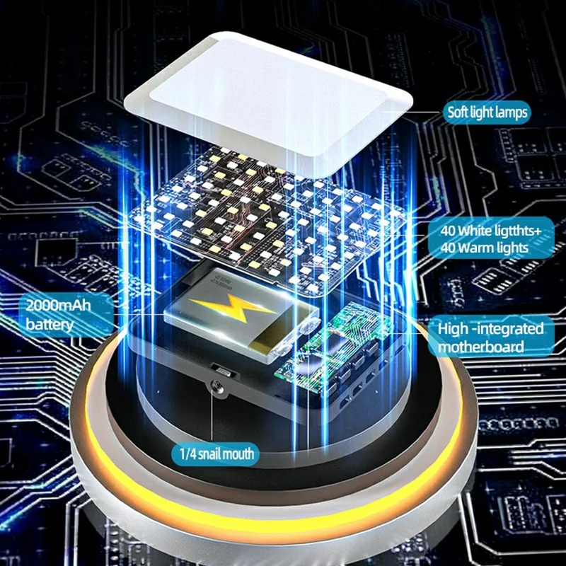 XJ71 Mobile Phone Laptop Clip-on Light Video Conference Fill Light - White