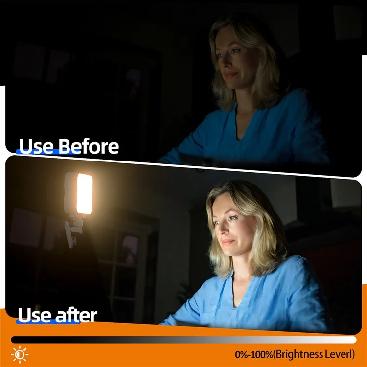 XJ75 Pocket LED Video Light 3 Color Temperatures Live Streaming VLOG Video Conferencing Fill Light