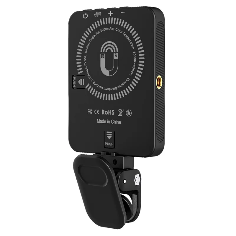 Luz de relleno RGB magnética XJ77 Luz de video portátil para conferencias para teléfono inteligente, computadora portátil, cámara, selfie, transmisión en vivo