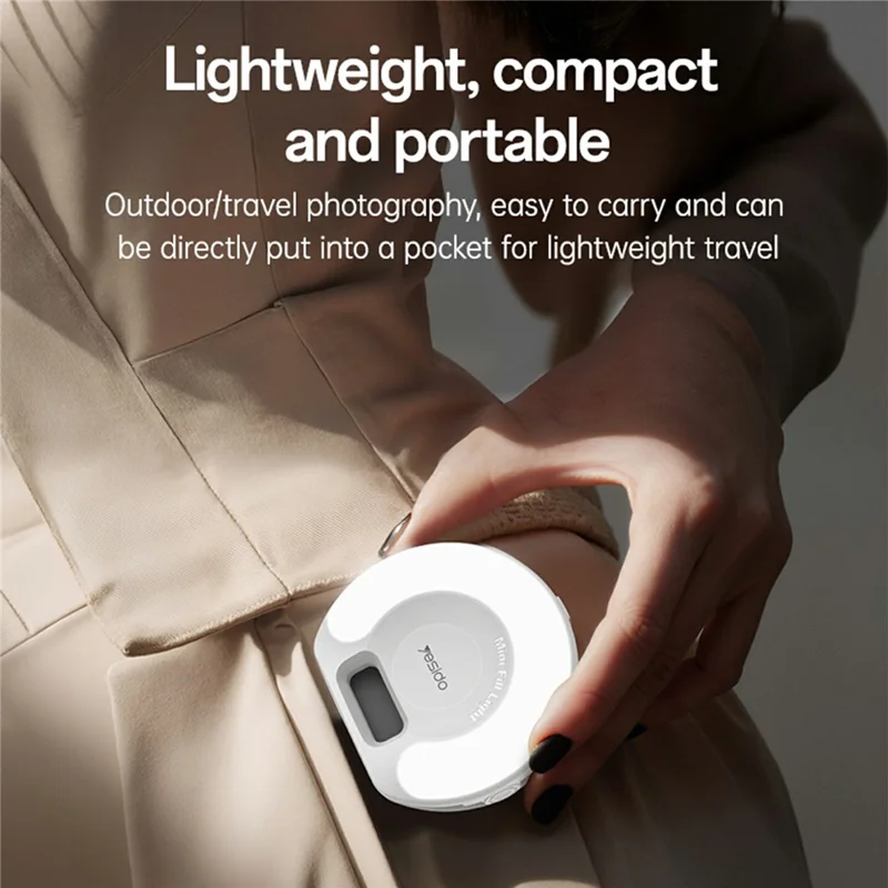 YESIDO DH13 Selfie Ring Light Phone Clip On LED Lighting 3 Color Modes for Photography / Streaming / Makeup