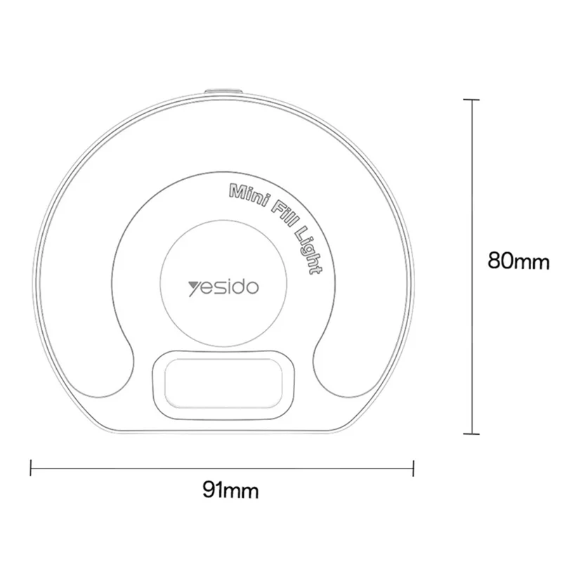 YESIDO DH13 Selfie Ring Light Phone Clip On LED Lighting 3 Color Modes for Photography / Streaming / Makeup