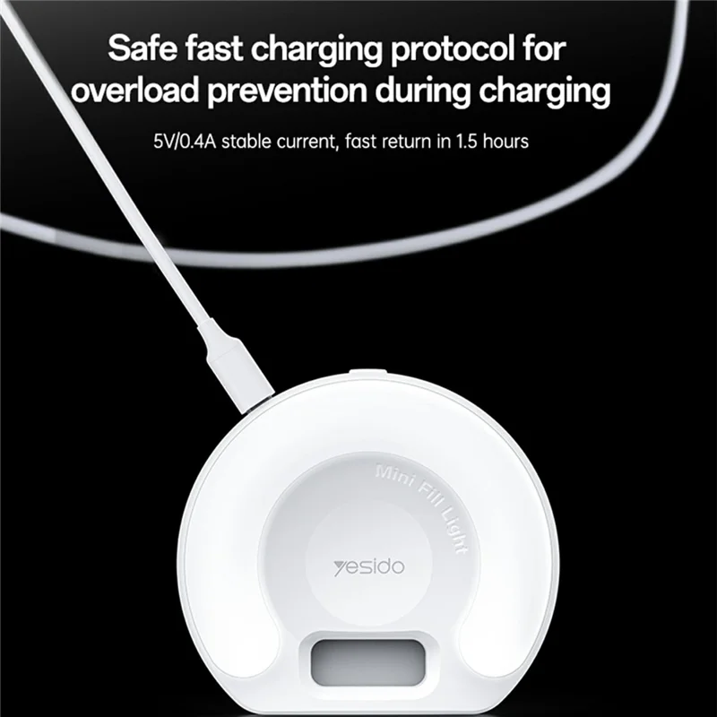 YESIDO DH13 Selfie Ring Light Phone Clip On LED Lighting 3 Color Modes for Photography / Streaming / Makeup