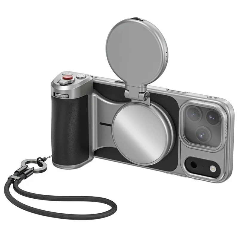 TELESIN Pour iPhone 17 Pro Max Kit de Photographie avec Étui / Poignée / Lumière de Remplissage / Accessoires de Filtre UV