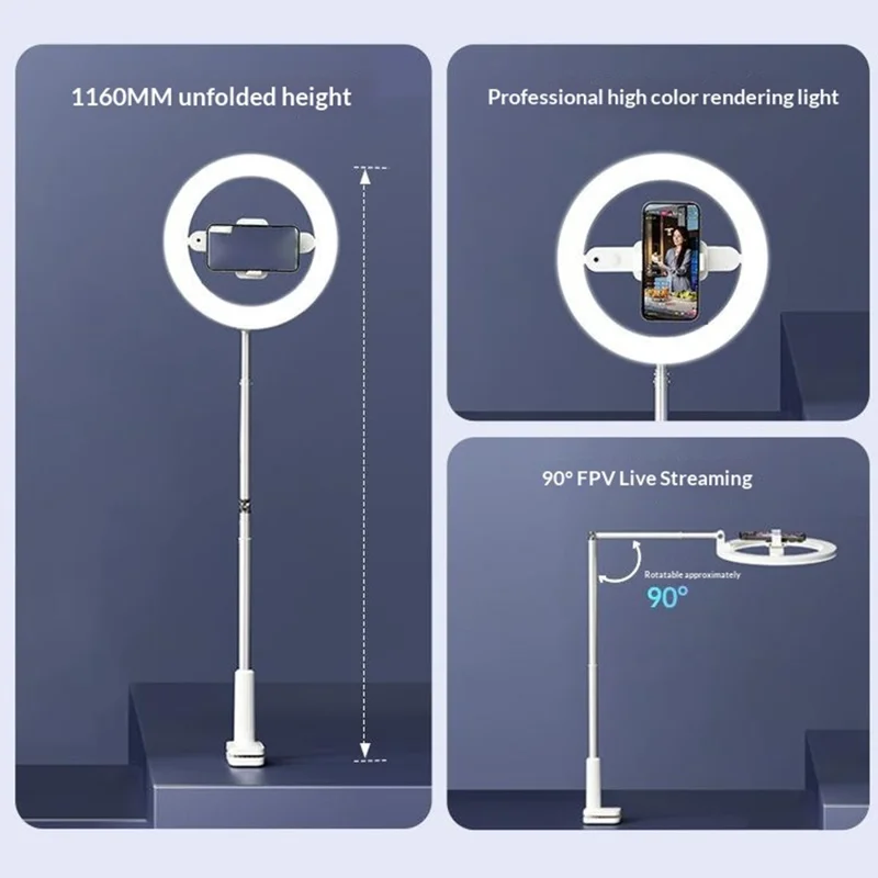 R6 Интегрированная многофункциональная подставка для мобильного телефона, портативная подсветка для стримов, складная подставка для съемки сверху