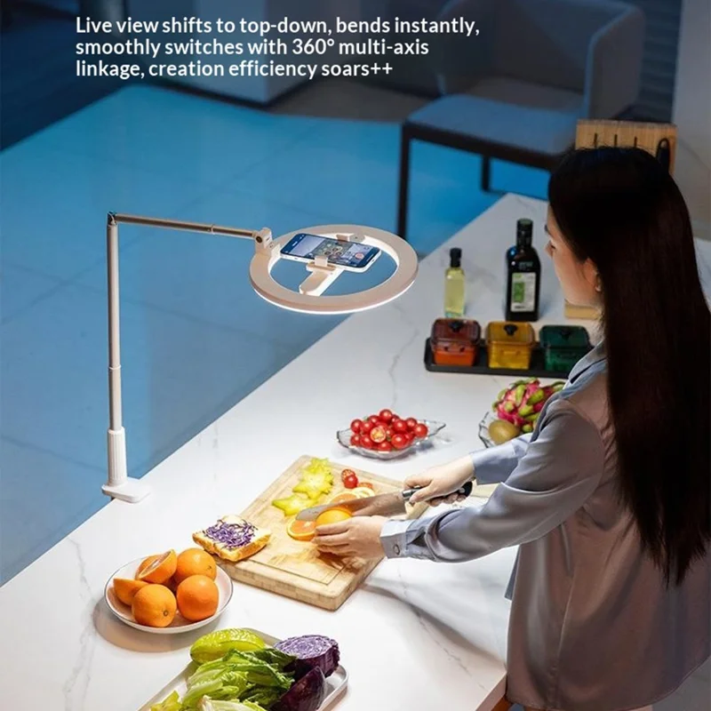 R6 Интегрированная многофункциональная подставка для мобильного телефона, портативная подсветка для стримов, складная подставка для съемки сверху