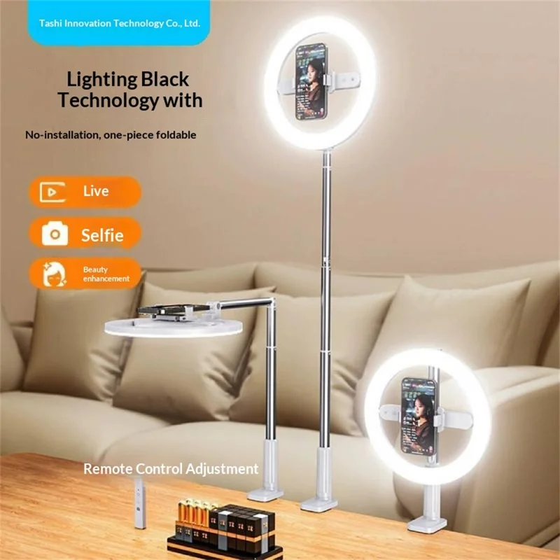 R6 Интегрированная многофункциональная подставка для мобильного телефона, портативная подсветка для стримов, складная подставка для съемки сверху