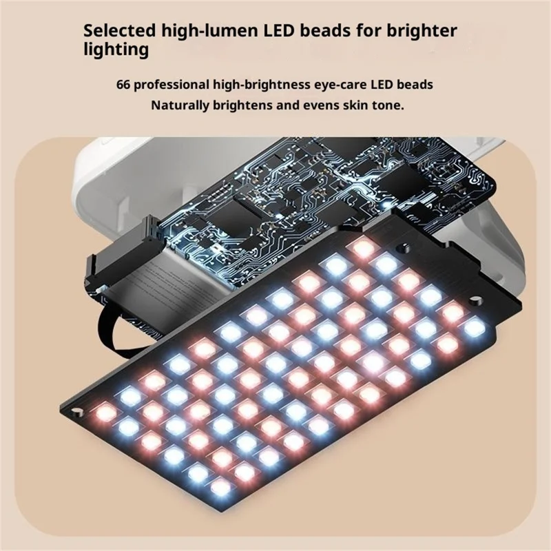 F6 360° Поворотный мини-портативный светодиодный свет для селфи 5 уровней яркости, свет для видеотрансляций с телефона - Черный