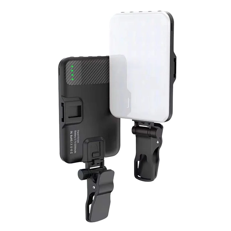 COTECI LA-001 Tri-Color LED-fyllningsljus Bärbar fotobelysning med 10 ljusstyrkenivåer - Svart