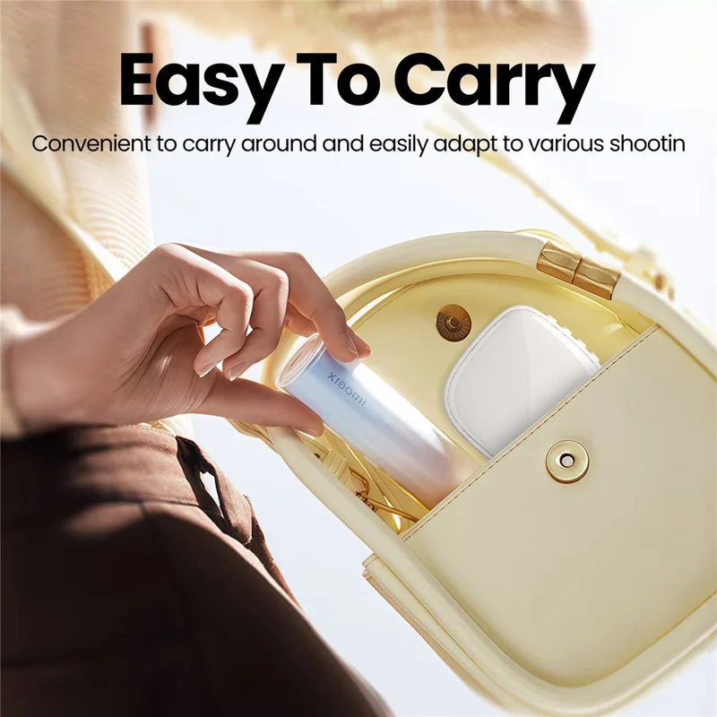 XJ105 Lampe selfie magnétique Miroir maquillage LED orientable Lumière de remplissage pour diffusion en direct Photographie - Blanc