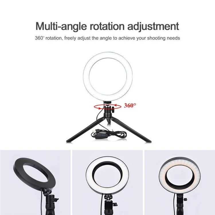 YJRL-10 10-inch LED Ring Light Photography Video Live Studio Fill light with Tripod Bracket