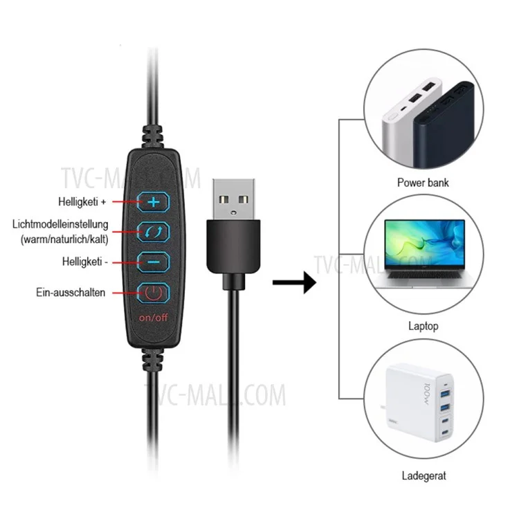 6.3 Pollici Lampada Per La Lampada Per Conferenze Sulla Luce Dell'anello Con Mini Treppiede Per Il Monitor Del Computer Portatile