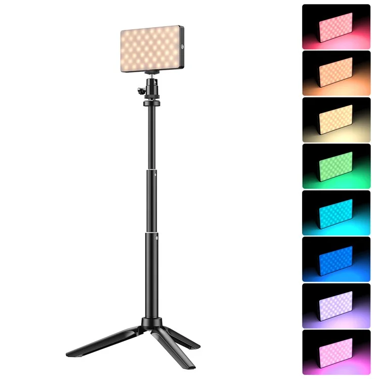 APEXEL APL-FL07 Photografia RGB Luce LED Colorata Luce Portatile Riempimento Pocket Light Con 1/4 Kit di Illuminazione Della Fotocamera a Vite Per la Videoconferenza Live-streaming