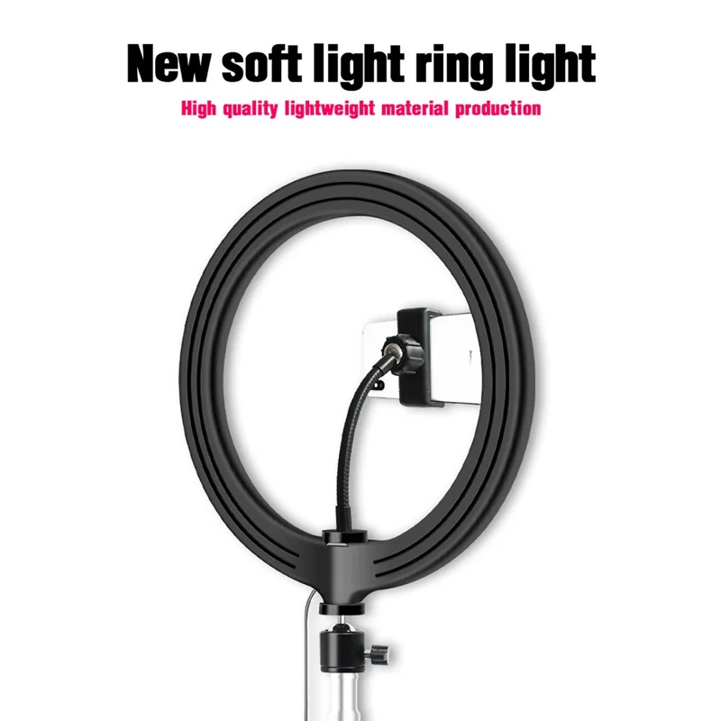 YINGNUOST 26cm Fill Light with 1.2m Tripod Stand ABS+PC 3 Light Modes Selfie Ring Light for YouTube Video