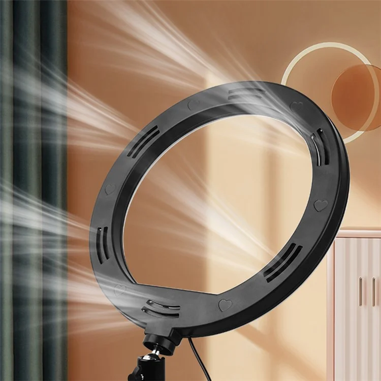 Lumière annulaire LED de 10 pouces pour bureau A26, pied de trépied, support de téléphone pour clips, kit de diffusion vidéo en direct