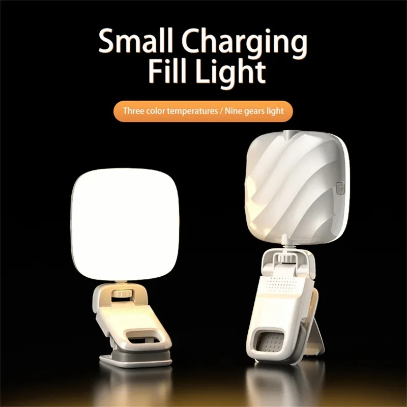 D1 Mini Laptop Phone Clip-on Lamp 3 Color Temperature Live Streaming Fill Light - White