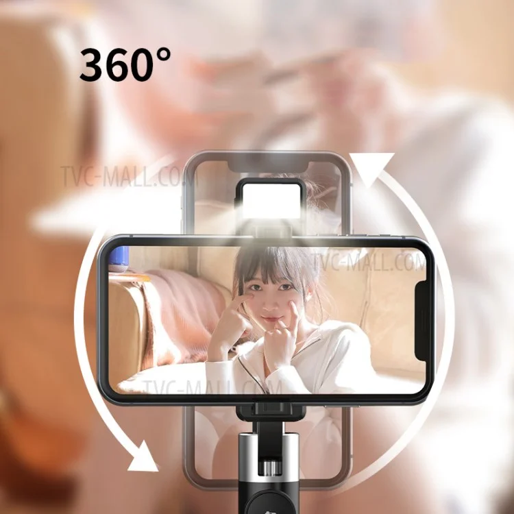P60D Extendable Tripod 360 Degree Rotation Portable Bluetooth-compatible Mobile Phone Selfie Stick Monopod - Black