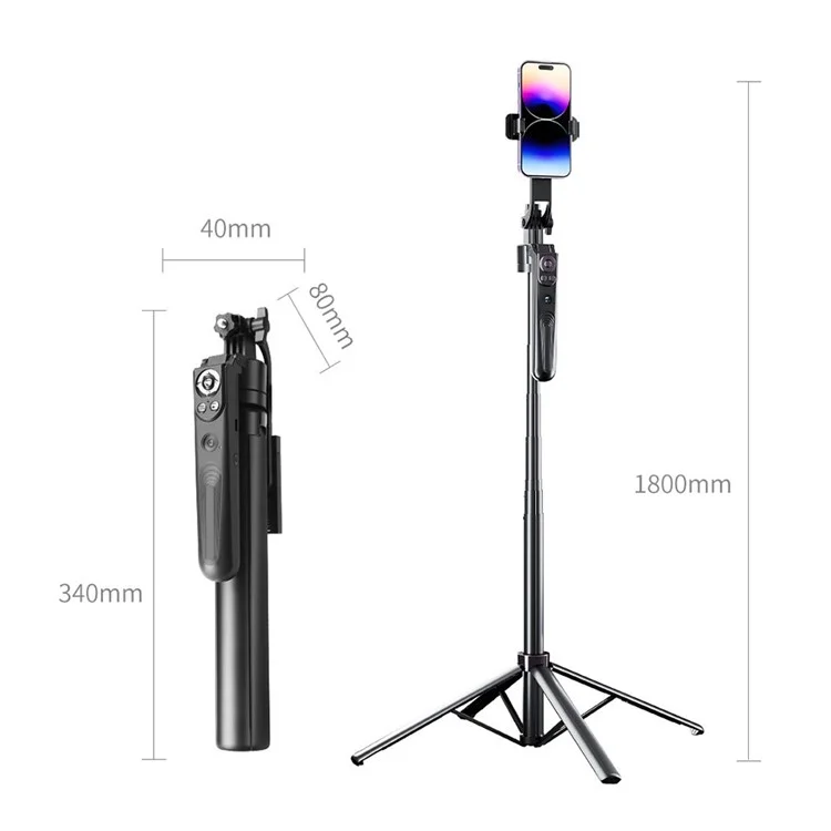 XIAOMIYOUPIN FUNSNAP ES-B181 KI Auto Face Tracking Stativ Fernbedienung Selfie Stick (ohne Fülllicht)