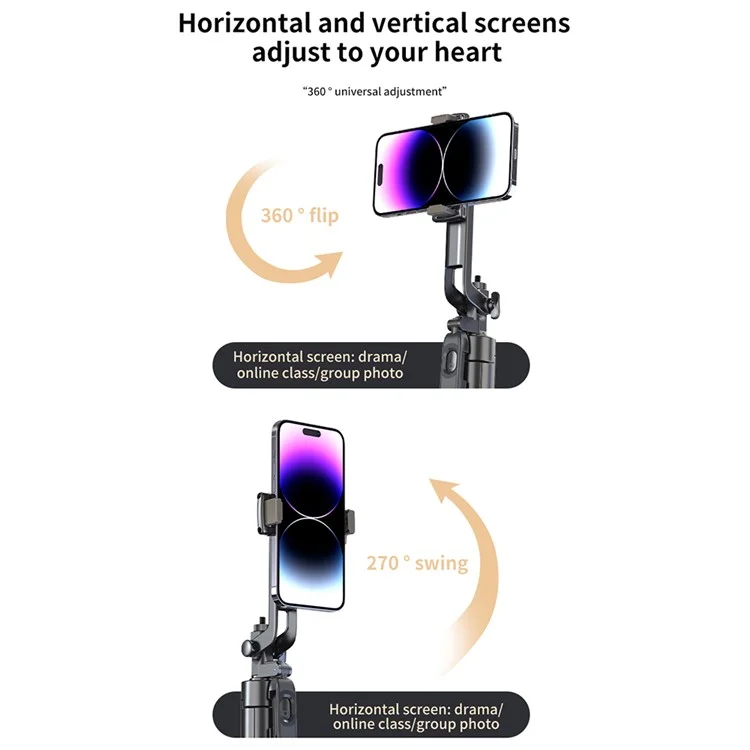 A55P 1,6 m Handyhalterung Ausziehbarer Bodenstativ Livestreaming Stativ Bluetooth Selfie-Stick