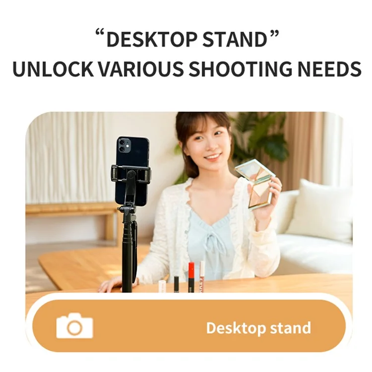 A55P 1,6 m Handyhalterung Ausziehbarer Bodenstativ Livestreaming Stativ Bluetooth Selfie-Stick