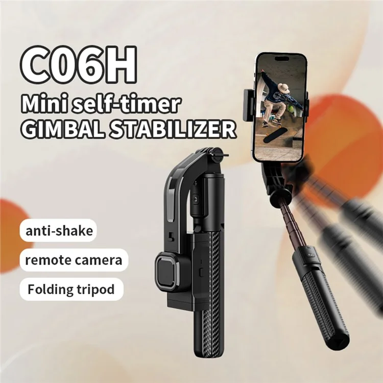 C06H Single Axis Gimbal Stabilizer Anti-Shake Tripod Bluetooth-compatible Selfie Stick