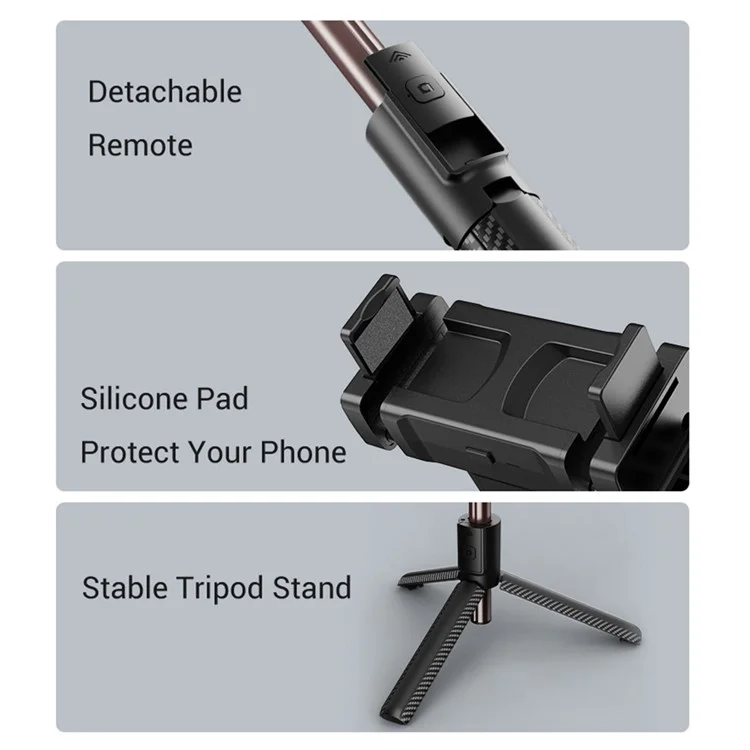 C06H Single Axis Gimbal Stabilizer Anti-Shake Tripod Bluetooth-compatible Selfie Stick