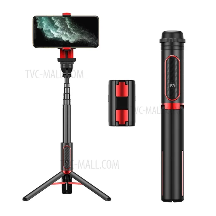 APEXEL APL-D8 Bastão de Selfie Multifuncional Bluetooth, Estabilizador de Mão de Eixo Único, Tripé