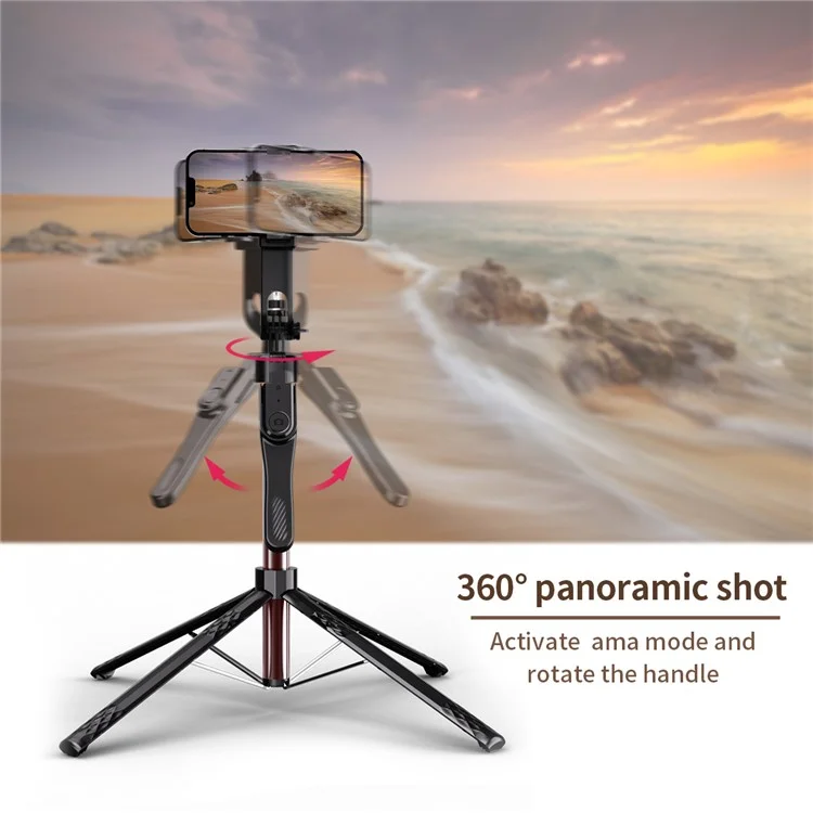 C11 1.85m Phone Holder Extendable Aluminum Alloy Rod Four-Legged Floor Stand Bluetooth-compatible Selfie Stick