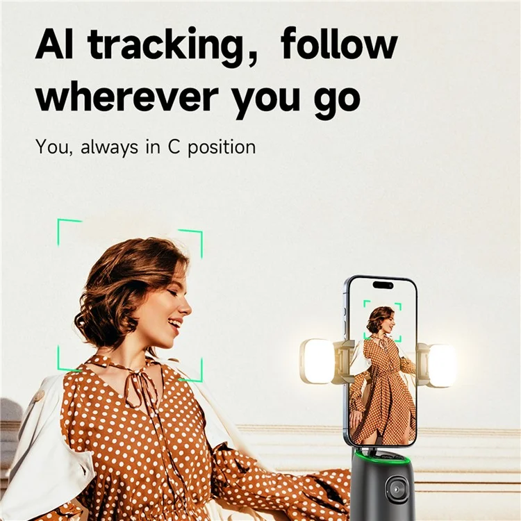 P05 Standard Version Smart AI Follow Gimbal Face Tracking Phone Holder Desktop Free Rotation Photography Stand