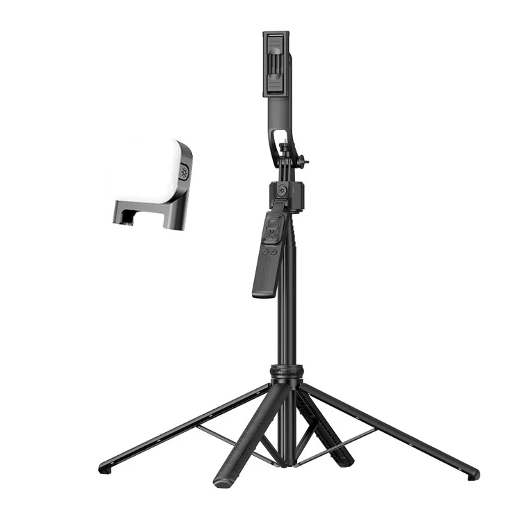 C17 Smart AI Tracking Anti-Shake Gimbal Tripod Selfie Stick Quad-Leg Stand with Single Fill Light