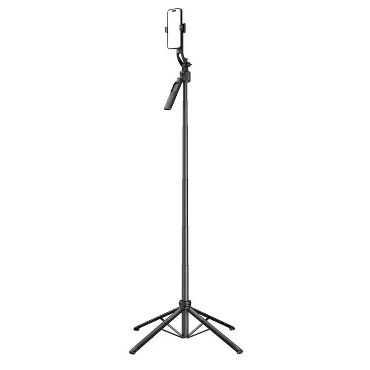 C17 Smart AI Tracking Anti-Shake Gimbal Tripod Selfie Stick Quad-Leg Stand with Single Fill Light