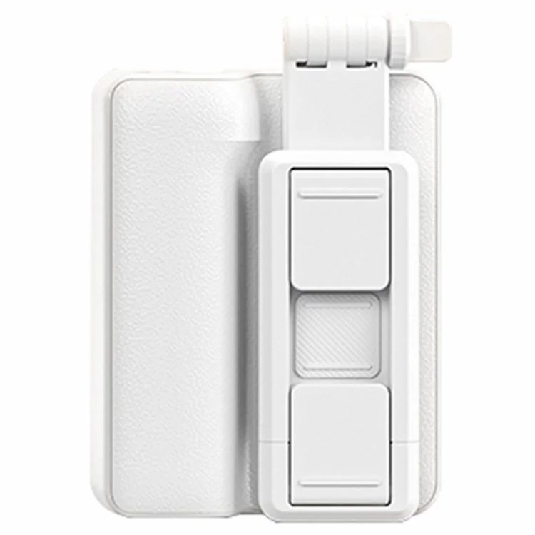 E6 Disparador remoto Bluetooth de liga de alumínio, bastão de selfie extensível de 52 cm - Branco