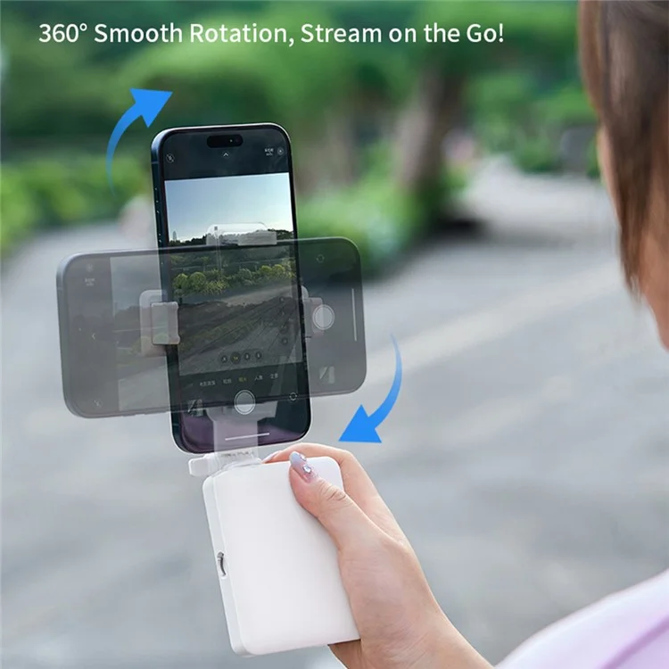 E6 Disparador remoto Bluetooth de liga de alumínio, bastão de selfie extensível de 52 cm - Branco