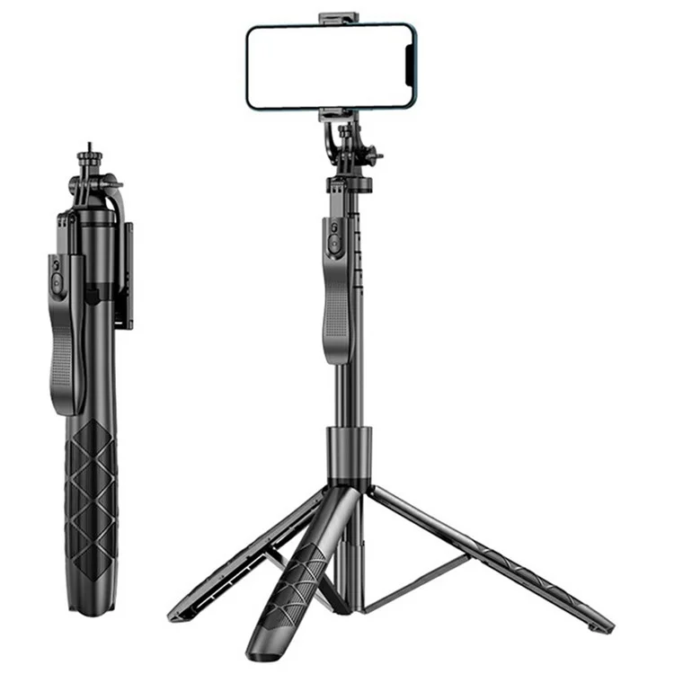 L16 2 In 1 Extendable Bluetooth-compatible Selfie Stick for Live Streaming Folding Tripod Stand