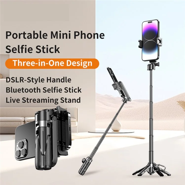 XIAOMIYOUPIN FUNSNAP P15 Mini Selfie Stick Extendable Tripod Stand with Bluetooth-compatible Remote