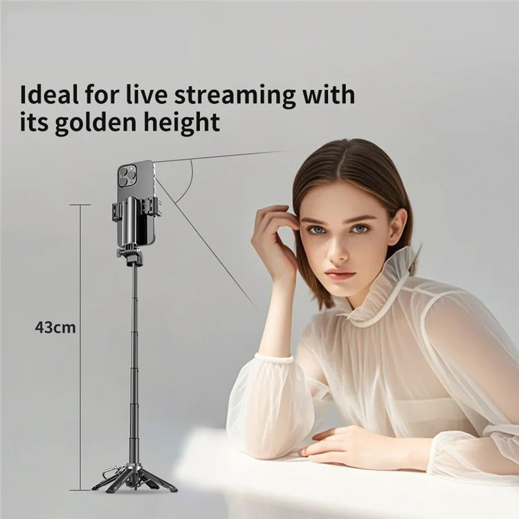 XIAOMIYOUPIN FUNSNAP P15 Mini Selfie Stick Extendable Tripod Stand with Bluetooth-compatible Remote