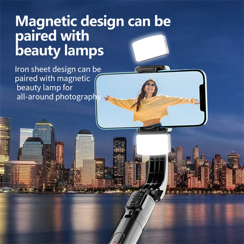 C08 Universal Smartphone Anti Shake Stabilizer Selfie Stick Telescopic Tripod Stand ( Advanced Version ) - Black+Tarnish