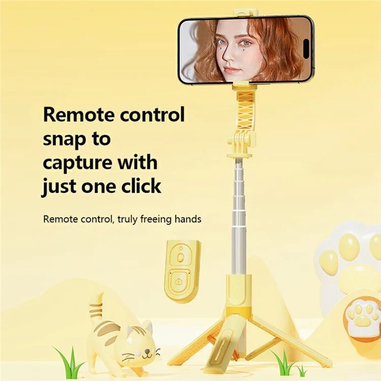 KT02 A10 Selfie Stick with Fill Light for Live Streaming Desktop Tripod Stand Phone Holder