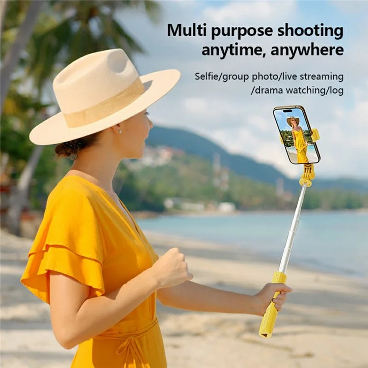 KT02 A10 Selfie Stick with Fill Light for Live Streaming Desktop Tripod Stand Phone Holder