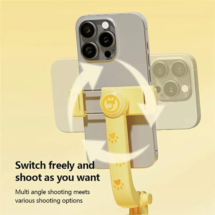 KT02 A10 Selfie Stick with Fill Light for Live Streaming Desktop Tripod Stand Phone Holder