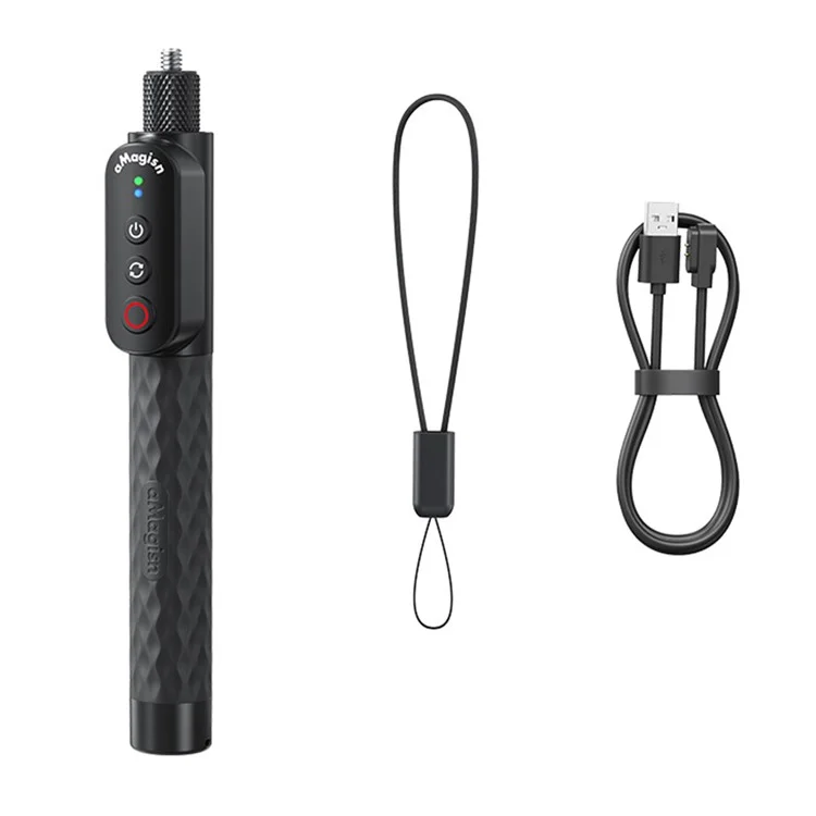 AMSIGN Bluetooth-Fernauslöser Selfie-Stick 1m ausziehbarer Selfie-Stick für Action-Kamera Smartphone - 1/4 Zoll Schraube