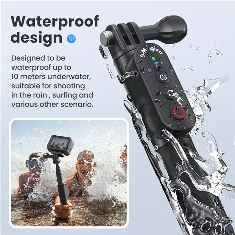AMSIGN Bluetooth-Fernauslöser Selfie-Stick 1m ausziehbarer Selfie-Stick für Action-Kamera Smartphone - 1/4 Zoll Schraube